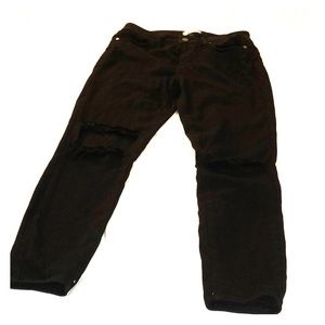 Paige distressed straight leg jeans